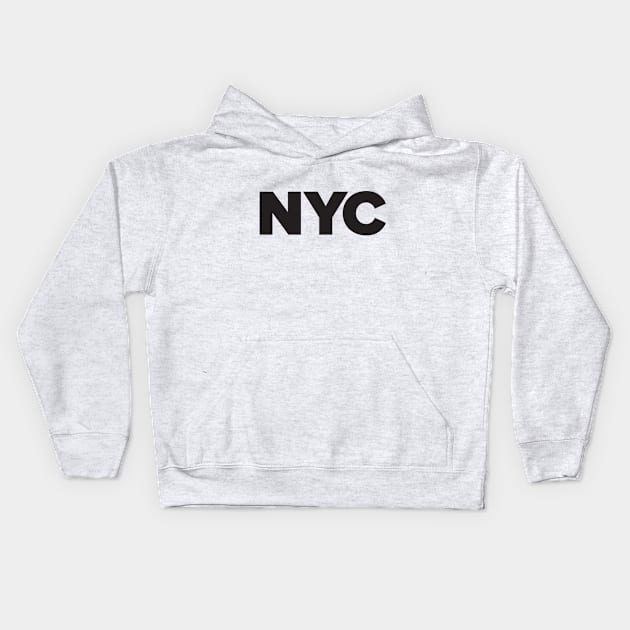 NYC - New York proud city print - black Kids Hoodie by retropetrol